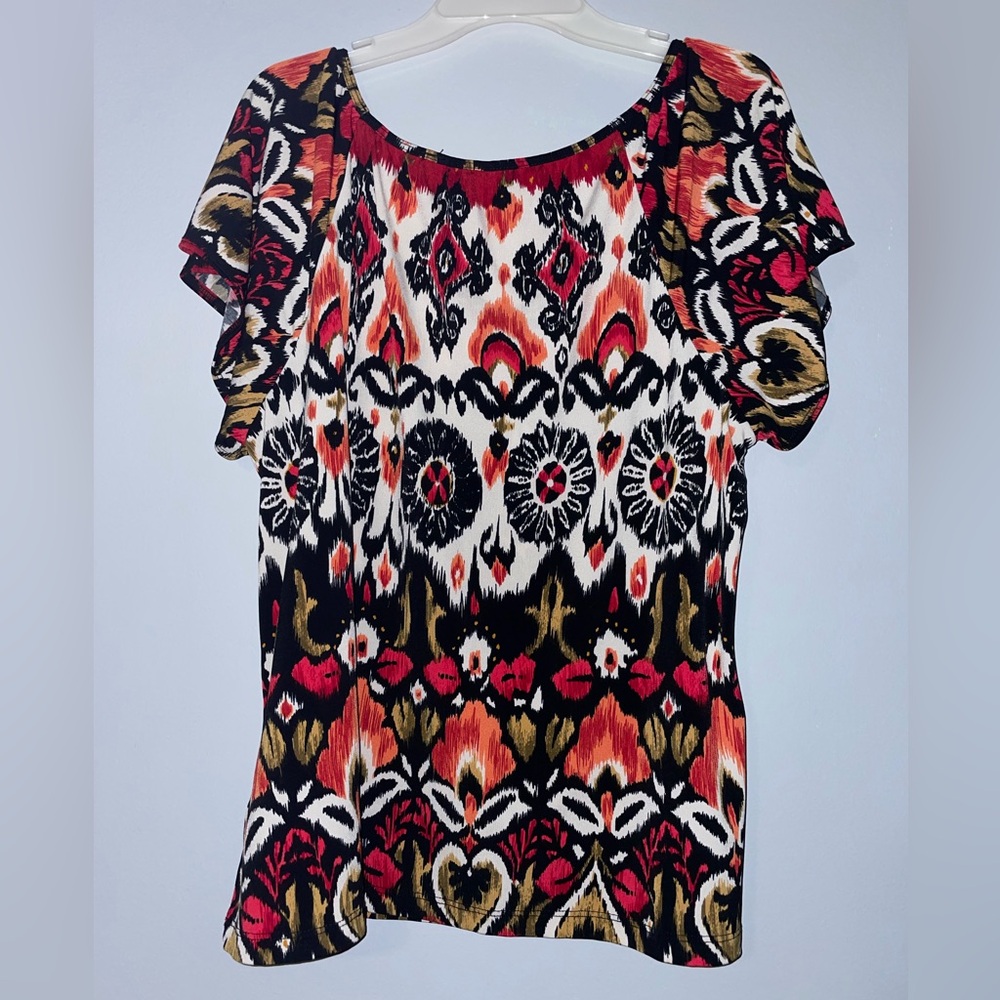 ♥️Notations Women's Multicolor Patterned Top - Picture 3 of 4